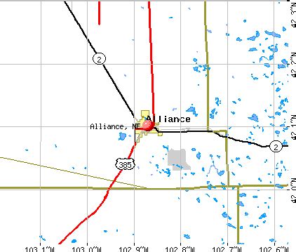 Map Of Alliance Nebraska | Draw A Topographic Map