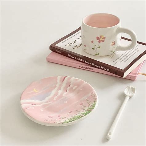 Floral Coffee Cup And Saucer Set - Ceramic - ApolloBox