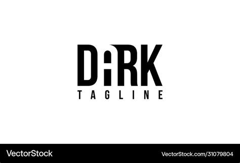 Dark word for logo design editable Royalty Free Vector Image