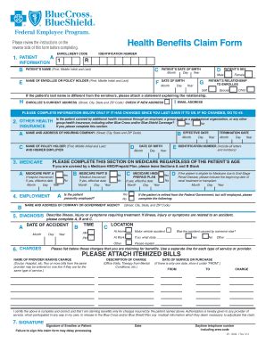 Blue Cross Blue Shield Federal Health-Benefits-Claim-Form.pdf - Fill and Sign Printable Template ...