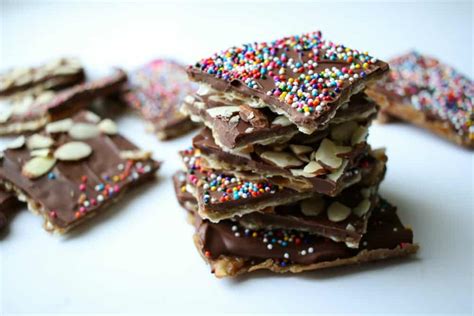 Chocolate Covered Toffee Matzah for Passover | Joanie Simon