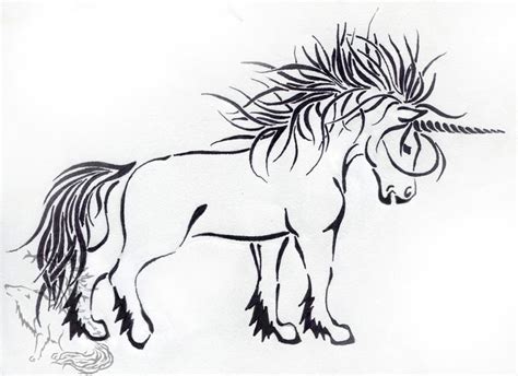 Tribal Unicorn Tattoo Design by silverheartx on DeviantArt