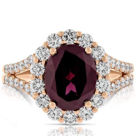 Rose Gold Rhodolite Garnet & Diamond Ring 14K | Ben Bridge Jeweler