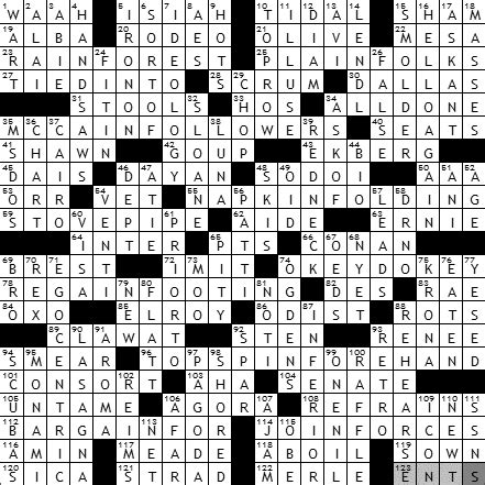 1220-09 New York Times Crossword Answers 20 Dec 09 - NYXCrossword.com