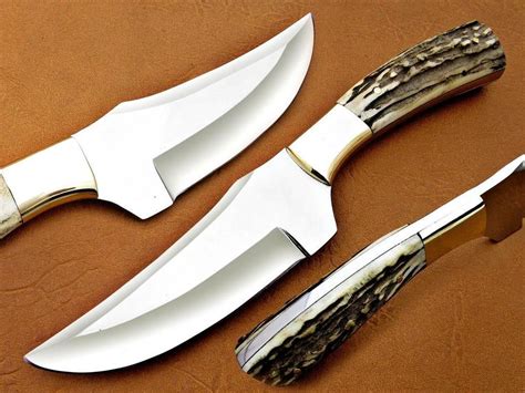 Custom Handmade stainless Steel Fixed Blade Hunting Skinning Knife in 2020 | Skinning knife ...