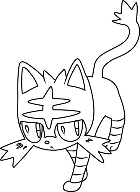 Litten Pokemon Coloring Page - Free Printable Coloring Pages for Kids