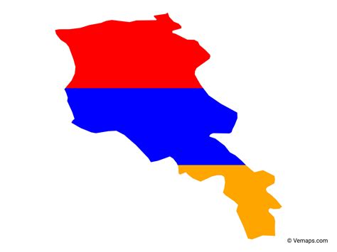 Flag Map of Armenia | Free Vector Maps