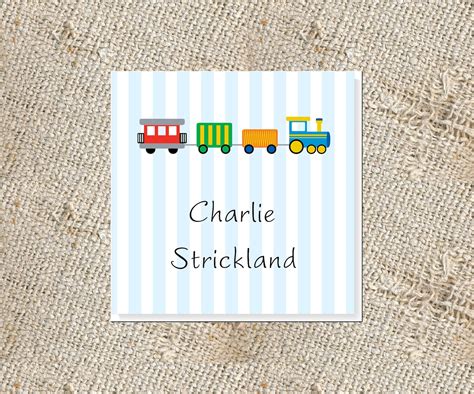 Children's Personalized Gift Cards 25 Cards Gift Enclosures for Kids Train Gift Tags Gift Cards ...