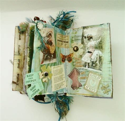 Altered Art Book Mixed Media Journal Antique Imagery