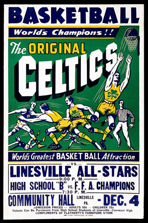 Original Celtics Vintage Poster Painting by Big 88 Artworks - Fine Art America