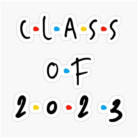 the class of 2012 sticker is shown in black, blue, yellow and red