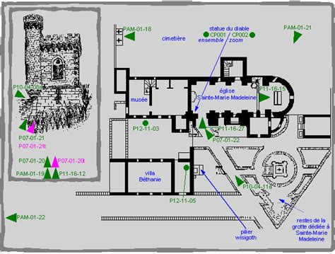 Rennes-le-Château : plan du village (église et musée)