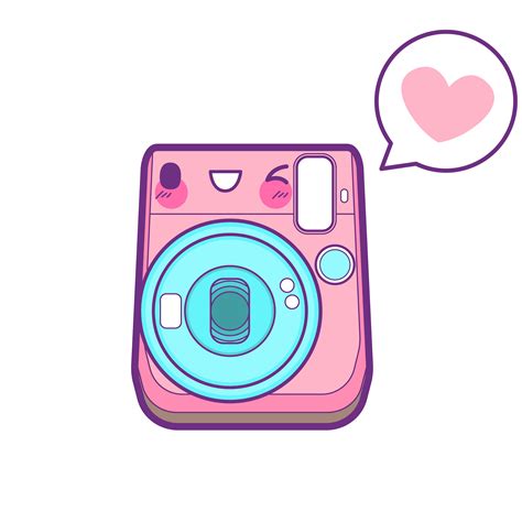 cute camera sticker emoticon 485860 Vector Art at Vecteezy