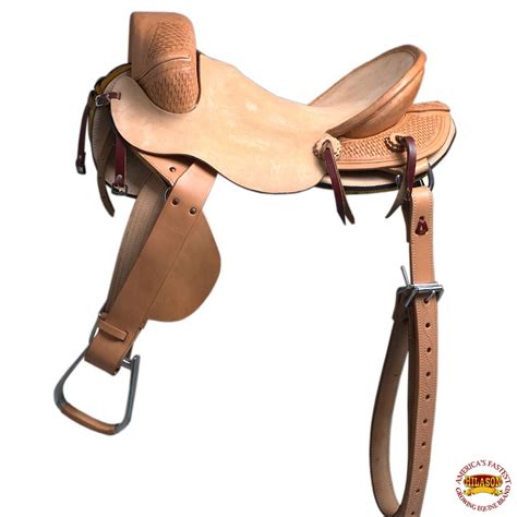 Horse Bronc Saddle Hilason Classic Series Rodeo American Leather - Walmart.com - Walmart.com