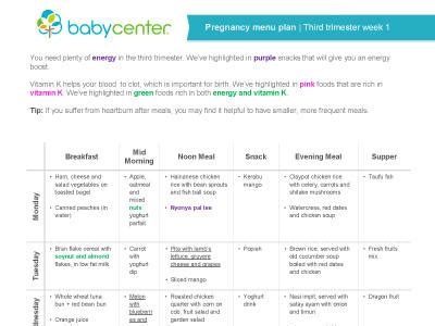 22 Weeks Pregnant Diet Chart - craftinter