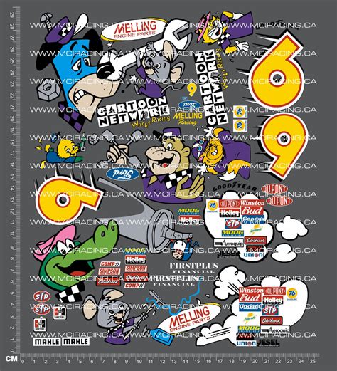 1/10TH NASCAR - CARTOON NETWORK DECALS – Mciracing.ca