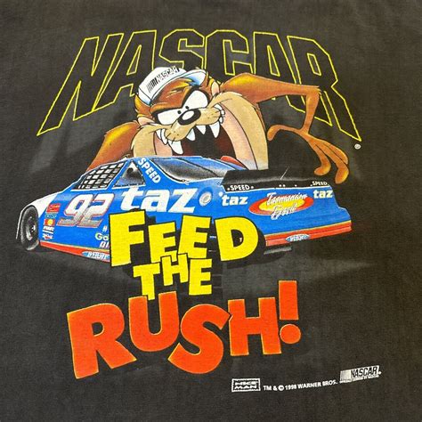 taz nascar Looney Tunes shirt Xl Car Racing Track Car… - Gem