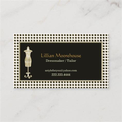 Stylish Tailor Shop Business Card | Zazzle.com