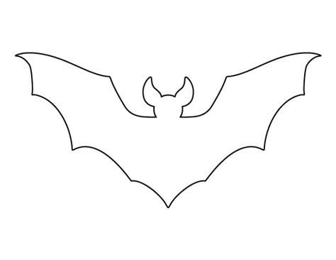 Free Printable Large Bat Pattern for Crafts, Stencils, and More | Bat template, Halloween ...