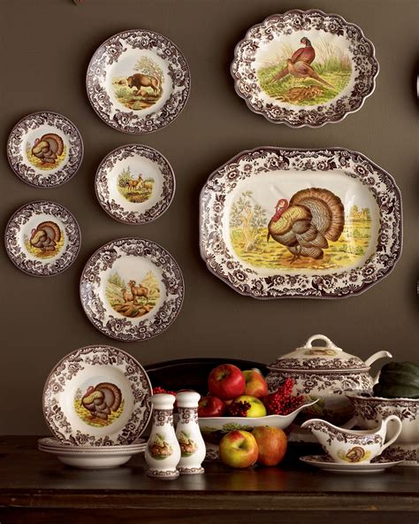 Spode Turkey Dinner Plates, Set of 4 | Neiman Marcus