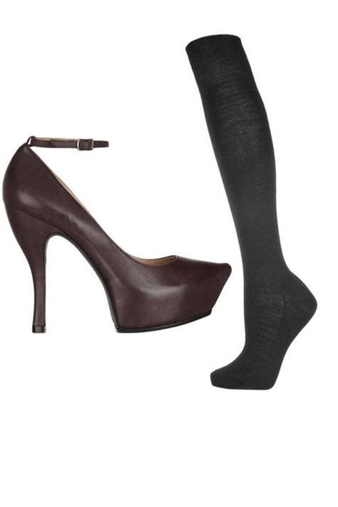 How to Wear Socks with Heels - Stylish Runway Heels with Socks