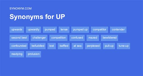 Another word for UP > Synonyms & Antonyms