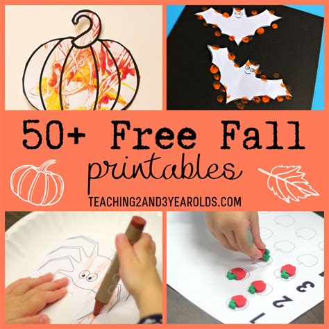 50+ Free Fall Printables Toddlers and Preschoolers Love