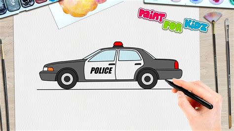 How To Draw A Simple Police Car