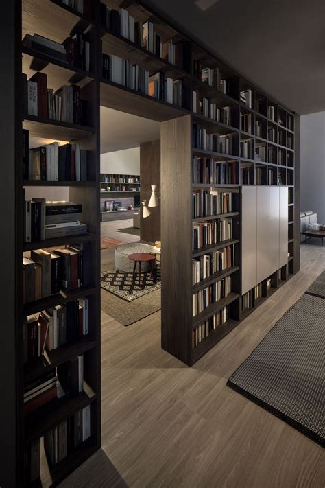 Bookcase as room divider | Home library design, Home library rooms, Home library