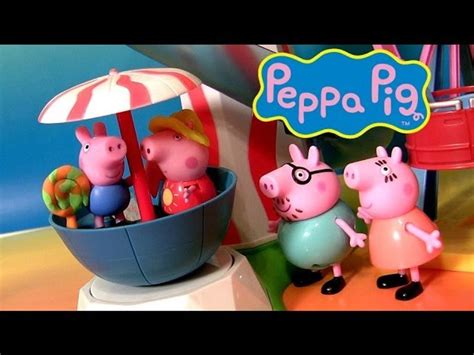 Peppa Pig Going to Theme Park in her New Car Make Play Doh Cotton Candy Lollipop Nickelodeon ...