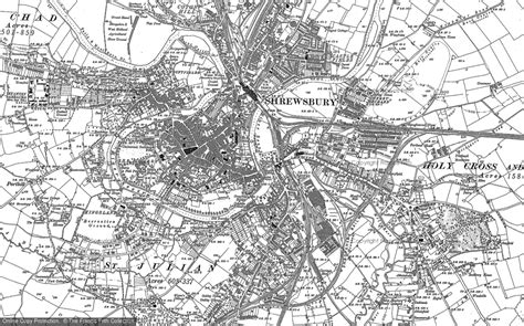 Old Maps of Shrewsbury - Francis Frith