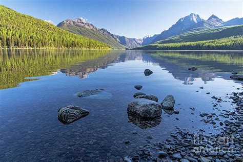 Bowman Lake Glacier National Park Photograph by Wayne Moran - Pixels