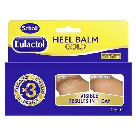 Buy Scholl Eulactol Foot Heel Balm Gold 120ml - Rough Dry or Cracked ...