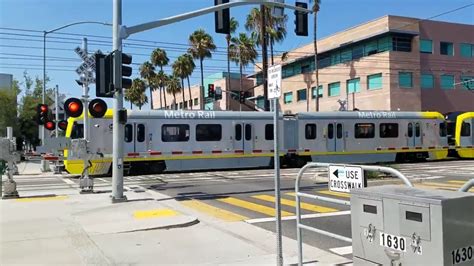 Los Angeles Metro Light Rail, 20th Street Railroad Crossing, Santa ...