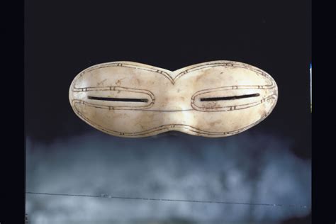 Inuit snow goggles in ivory, circa 1200. Found in the Eastern Arctic. Canadian Museum of History ...