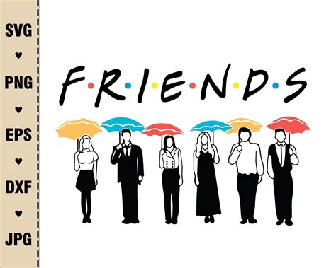 Friends SVG Files Rachel Monica Phoebe Chandler Joey Ross | Etsy | Svg ...