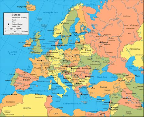 Europe Map and Satellite Image