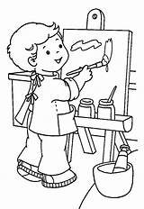 Girl Artist Coloring Page  Free Printable Pages For Kids sketch template