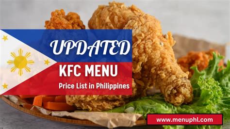 KFC MENU PHILIPPINES & UPDATED PRICES 2024