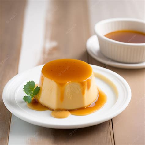 Premium Photo | Flan recipe with caramel sauce illustration images ...