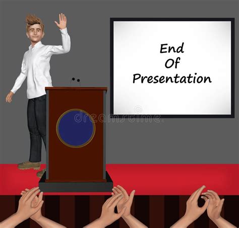 End Of Presentation Slide Illustration Stock Illustration ...