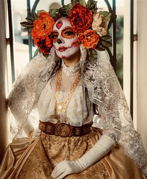 Catrina Costume, Sugar Skull Costume, Halloween Makeup Inspiration, Halloween Makeup Looks, Cool ...