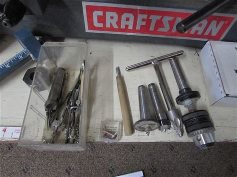 Lot Detail - VERY NICE CRAFTSMAN WOOD LATHE & ACCESSORIES