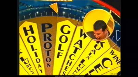 Wheel of Fortune Australia - Monday October 16th 2000, Major Prize ...