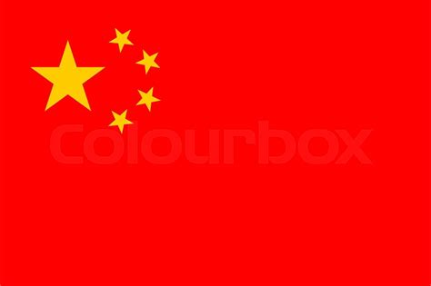 china national flag, symbol, stars | Stock image | Colourbox