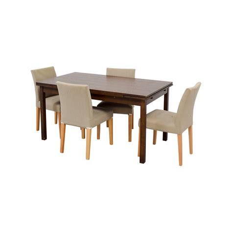 73% OFF - Muji Muji Extendable Dining Table with Chairs / Tables