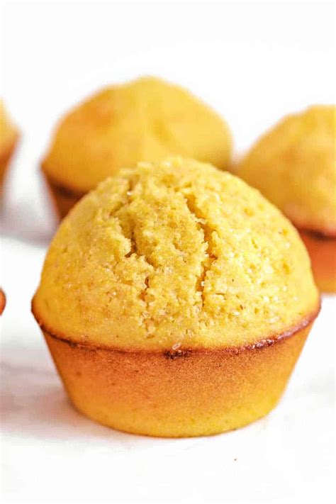 Homemade Cornmeal Muffins with Buttermilk - Savory Cornbread