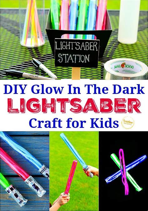 DIY Glow In The Dark Lightsaber Craft For Kids | Disney crafts for kids, Diy glow, Crafts for kids