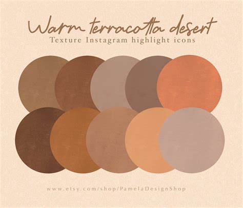 INSTAGRAM Highlight Icons Beautiful Warm Terracotta Colour Palette Earthy Tones Boho Minimalist ...