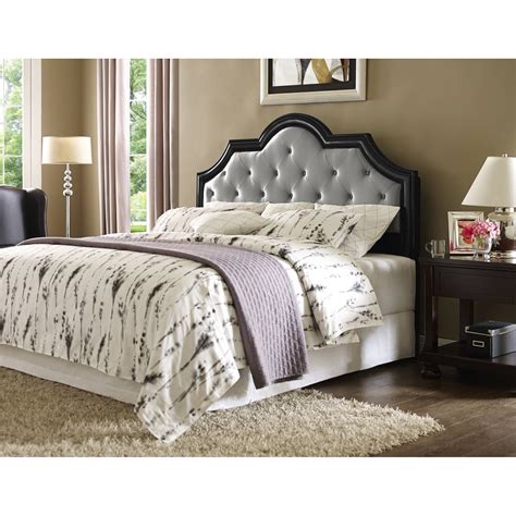 Queen Headboard, Black Frame/Metallic Upholstery - Walmart.com